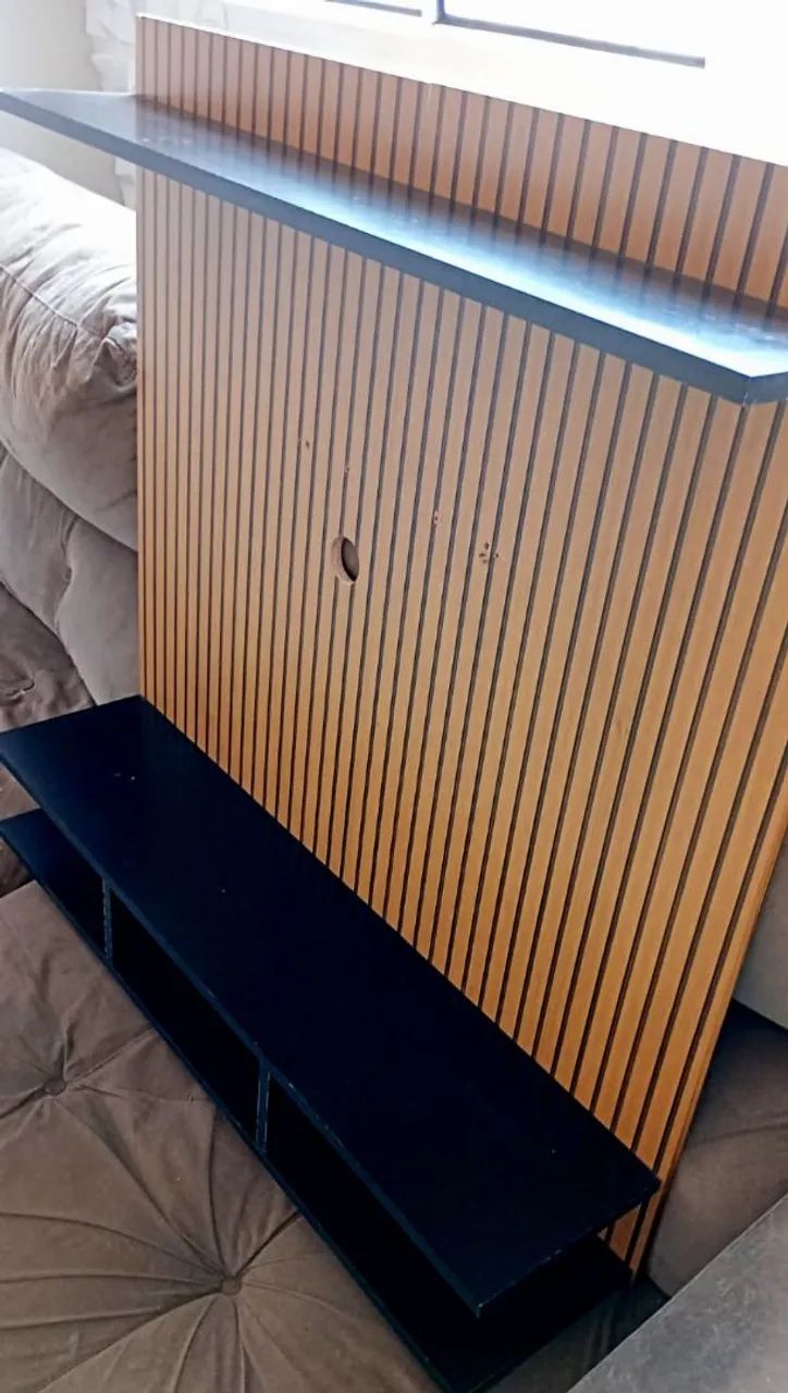 Painel Ripado Mdf ideal para Tv de até 32 Polegadas Decoração Sala Quarto - Foto 3