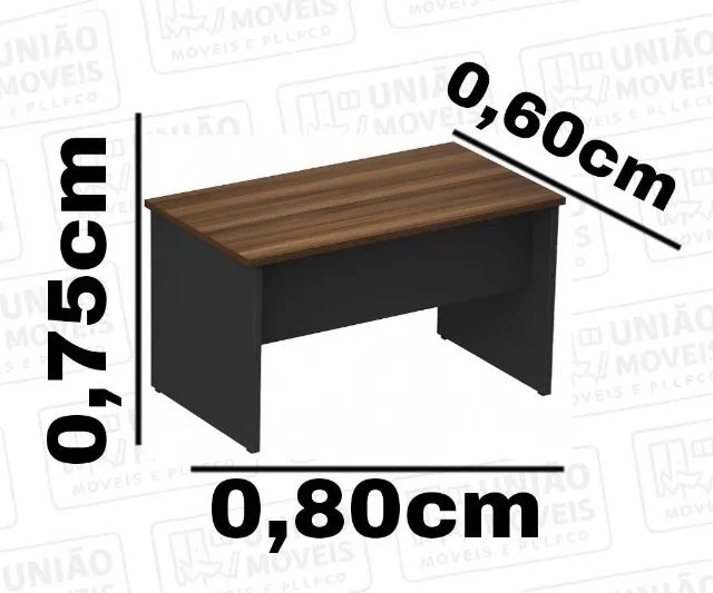 Mesa Reta Pé Painel - 0,75x0,80x0,60cm DIVIDIMOS EM ATÉ 10X SEM JUROS - Foto 2