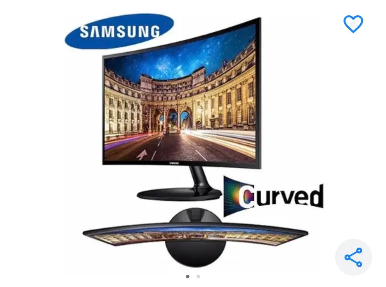 Monitor Samsung Curvo 24 polegadas - Led Full HD 60Hz - Foto 3