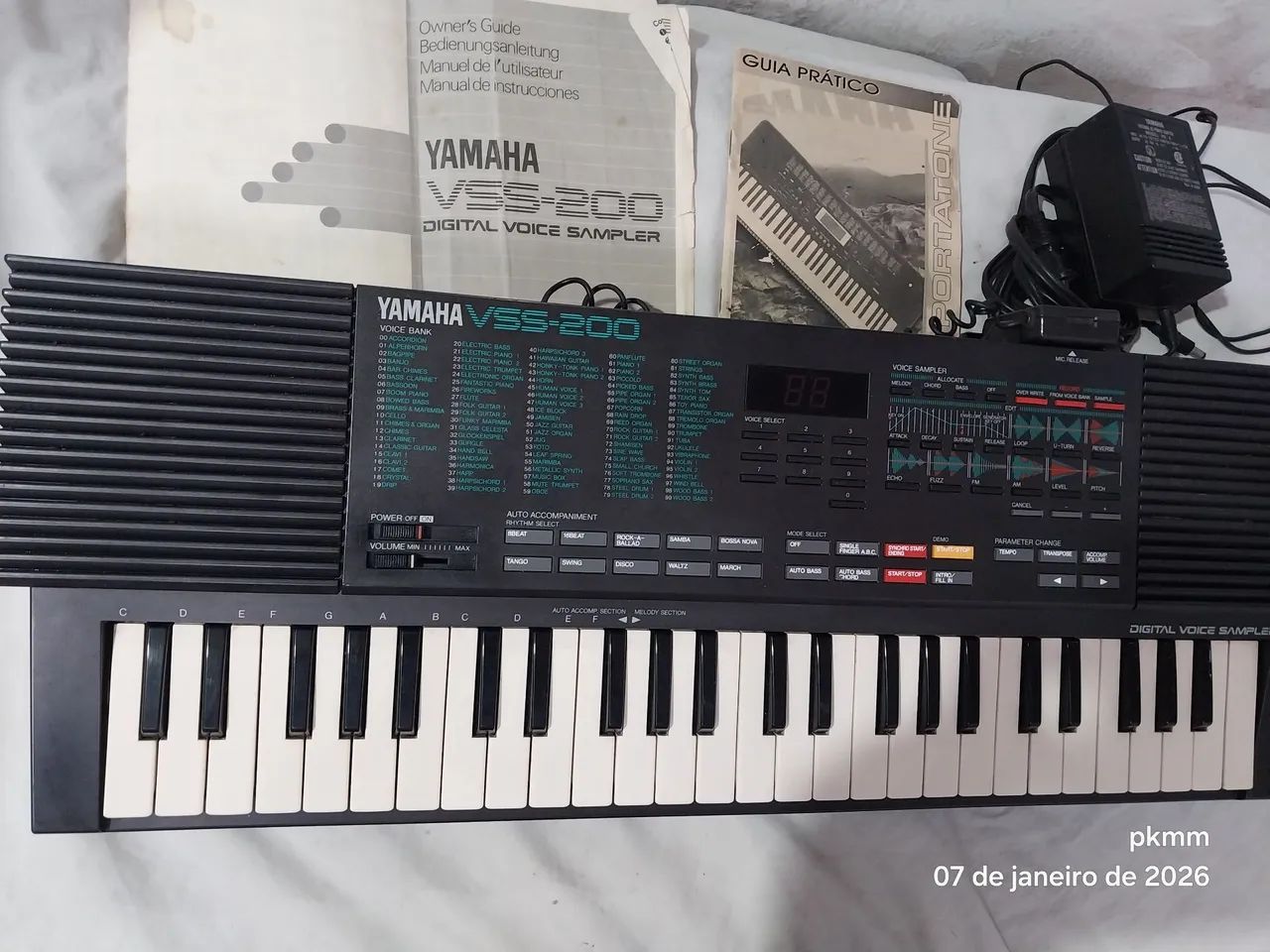 Teclado Yamaha Vss200 Excelente com microfone e manuais - Foto 3