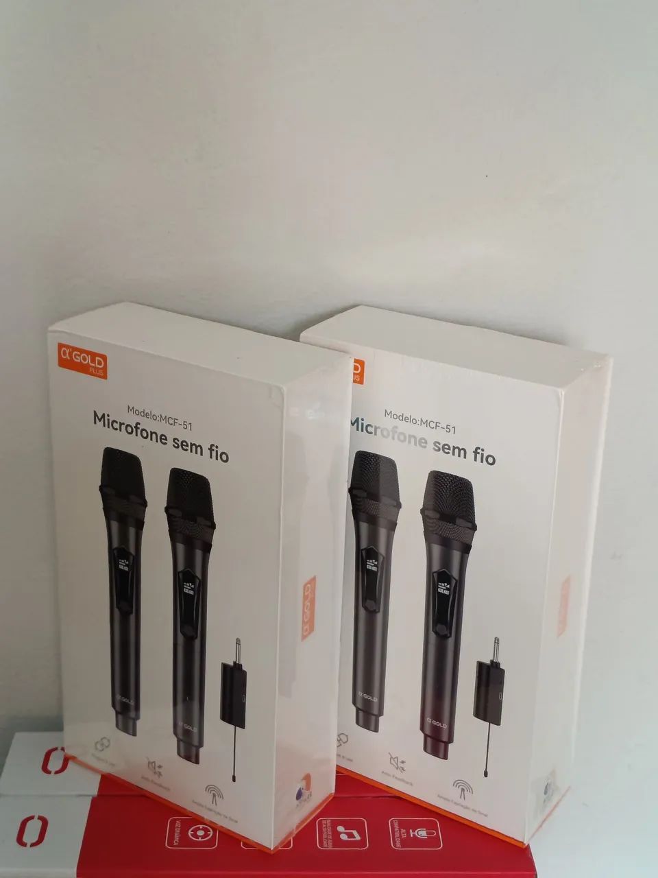 Microfone Sem Fio ?GOLD Plus MCF-51 Duplo + Receptor<br> - Foto 3