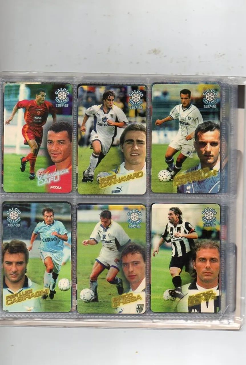 ÁLBUM PANINI CALCIO 1997/1998 COMPLETO COM AUTOGRAFO DE MARCIO