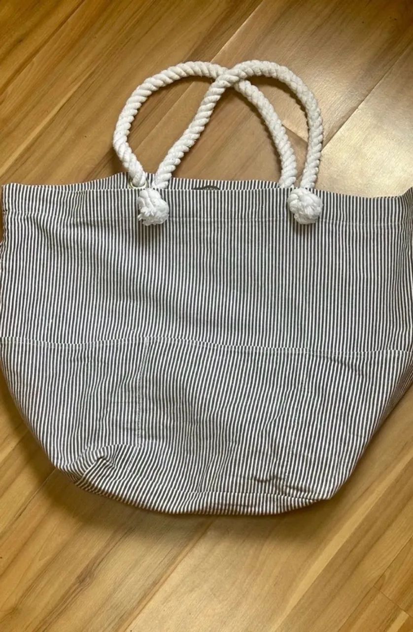 bolsa grande tecido listrado  Primark - Foto 3