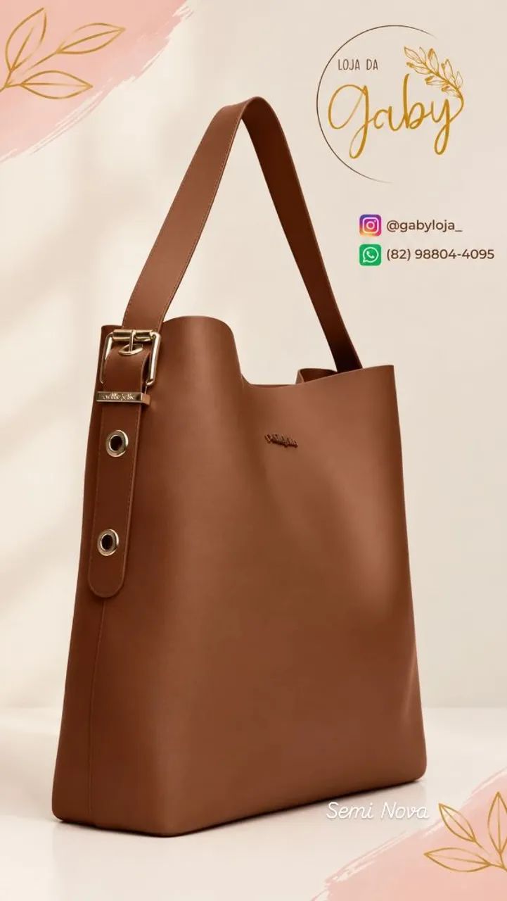 Bolsa Petite Jolie Marrom com fivelas  - Foto 2