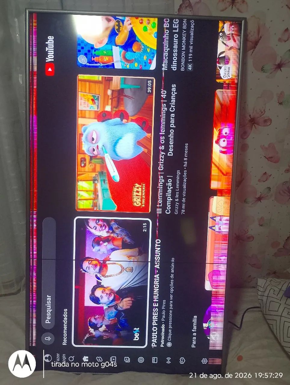 Vendo tv Samsung 50 polegadas com defeito na tela porém funcionando. - Foto 4