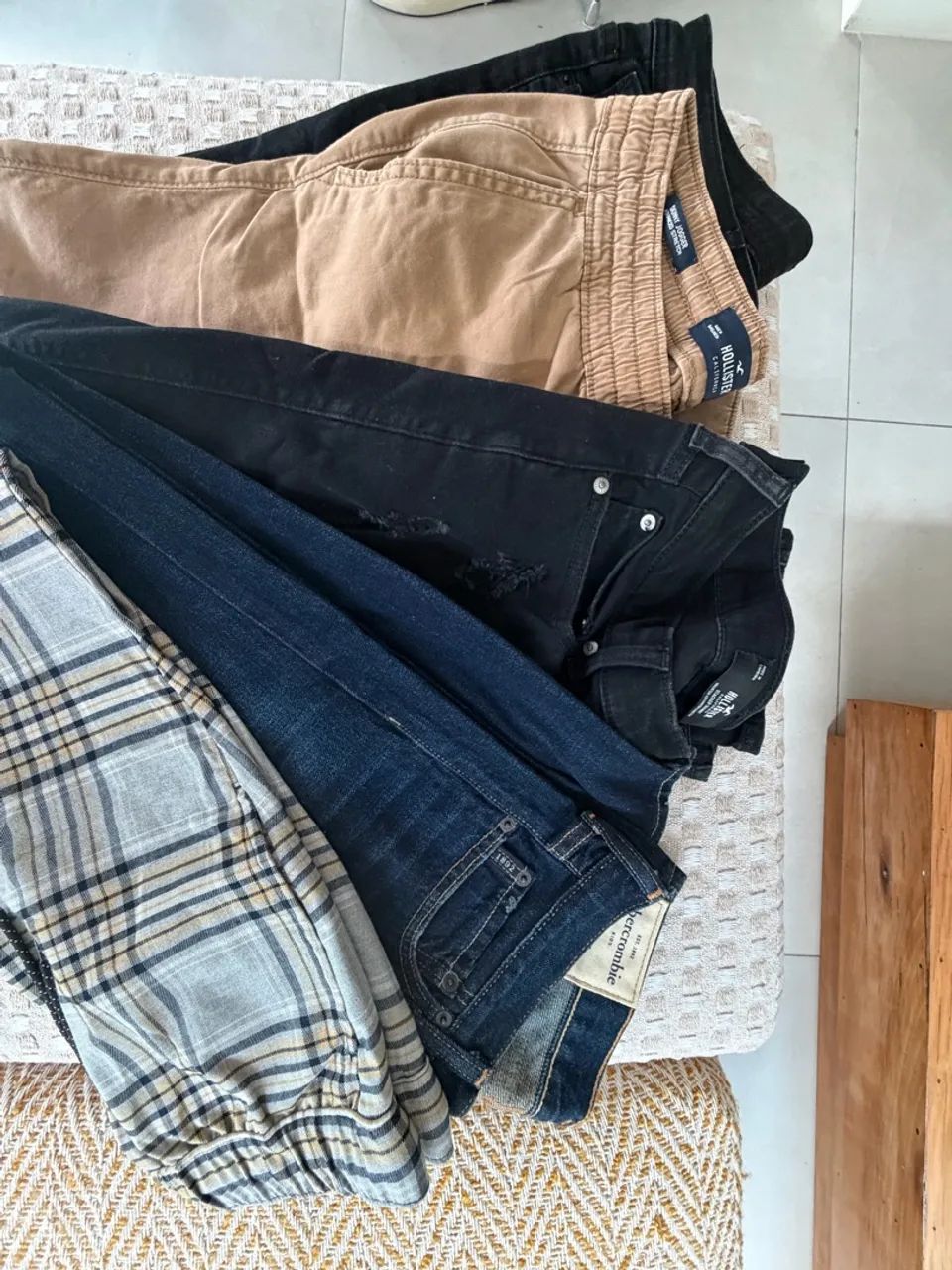 Lote com 5 CALÇAS MASCULINAS 