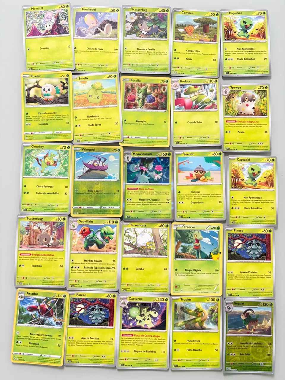 Cartas Pokémon - Comum *TIPO PLANTA* - Foto 2