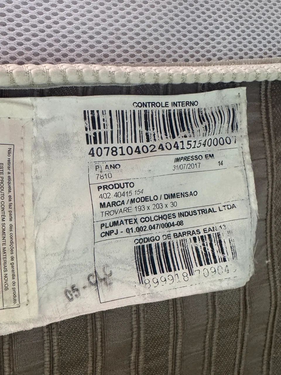 COLCHÃO KING SIZE PLUMATEX TROVARE 193×203×30 - Foto 4