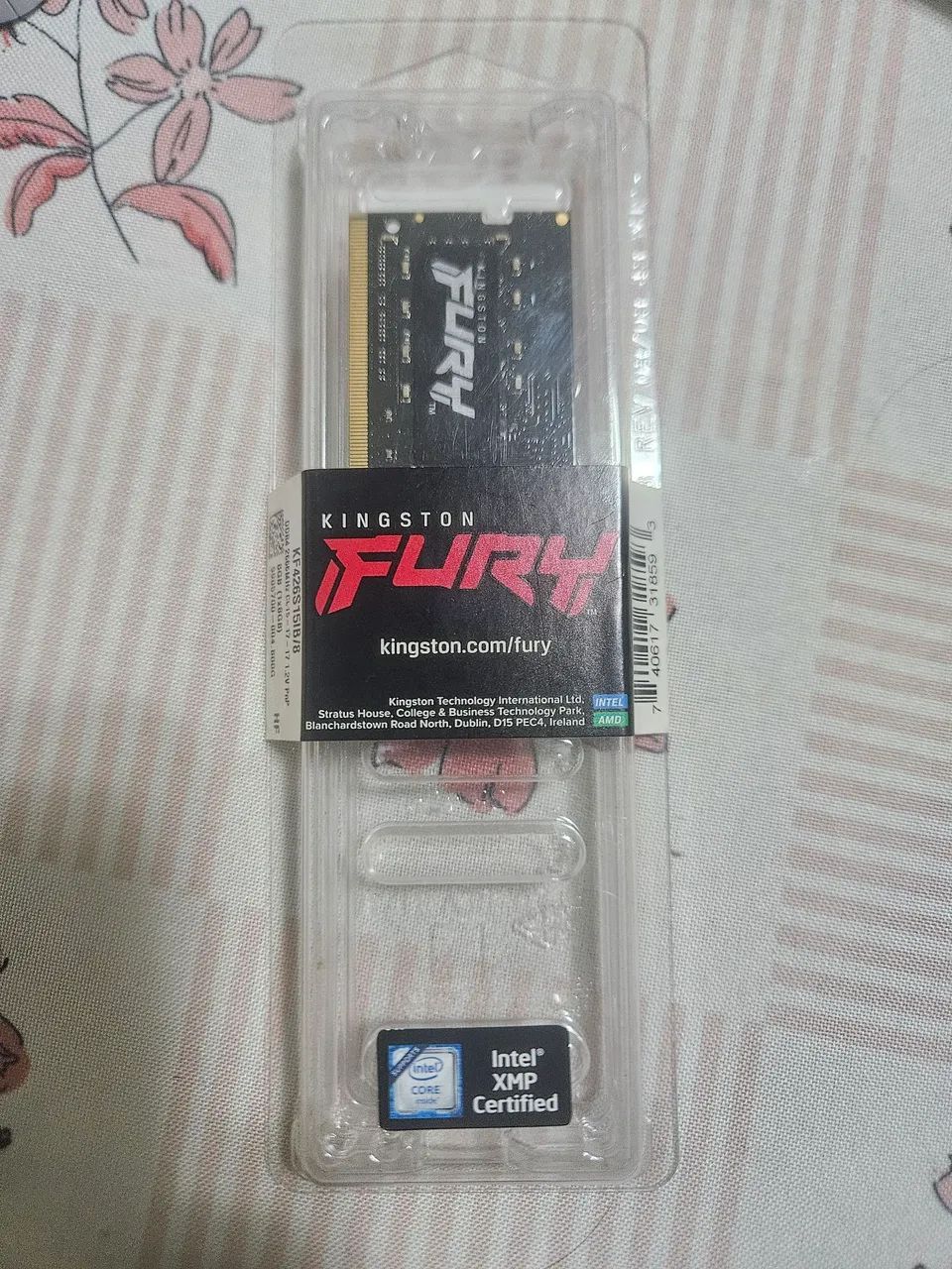 Memória RAM 8GB DDR4 SODIMM 2666MHz Kingston Fury