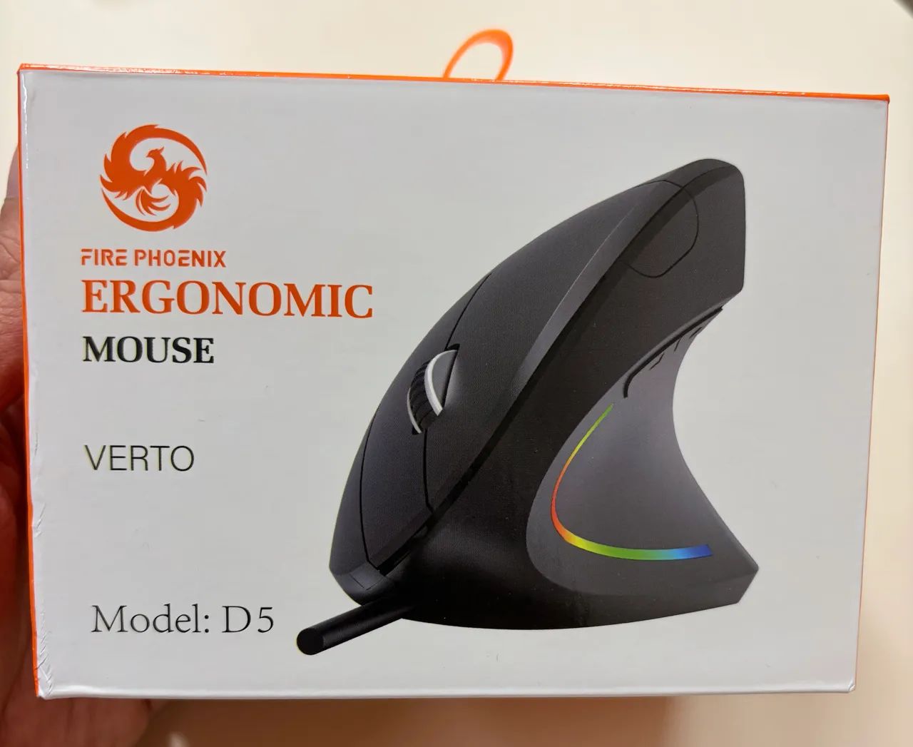 Mouse Ergonômico Vertical D5 com Fio - Foto 2