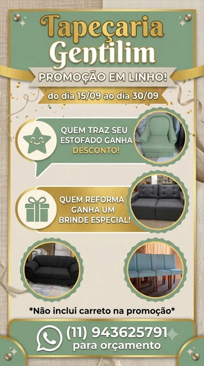Reforma de estofados em geral 