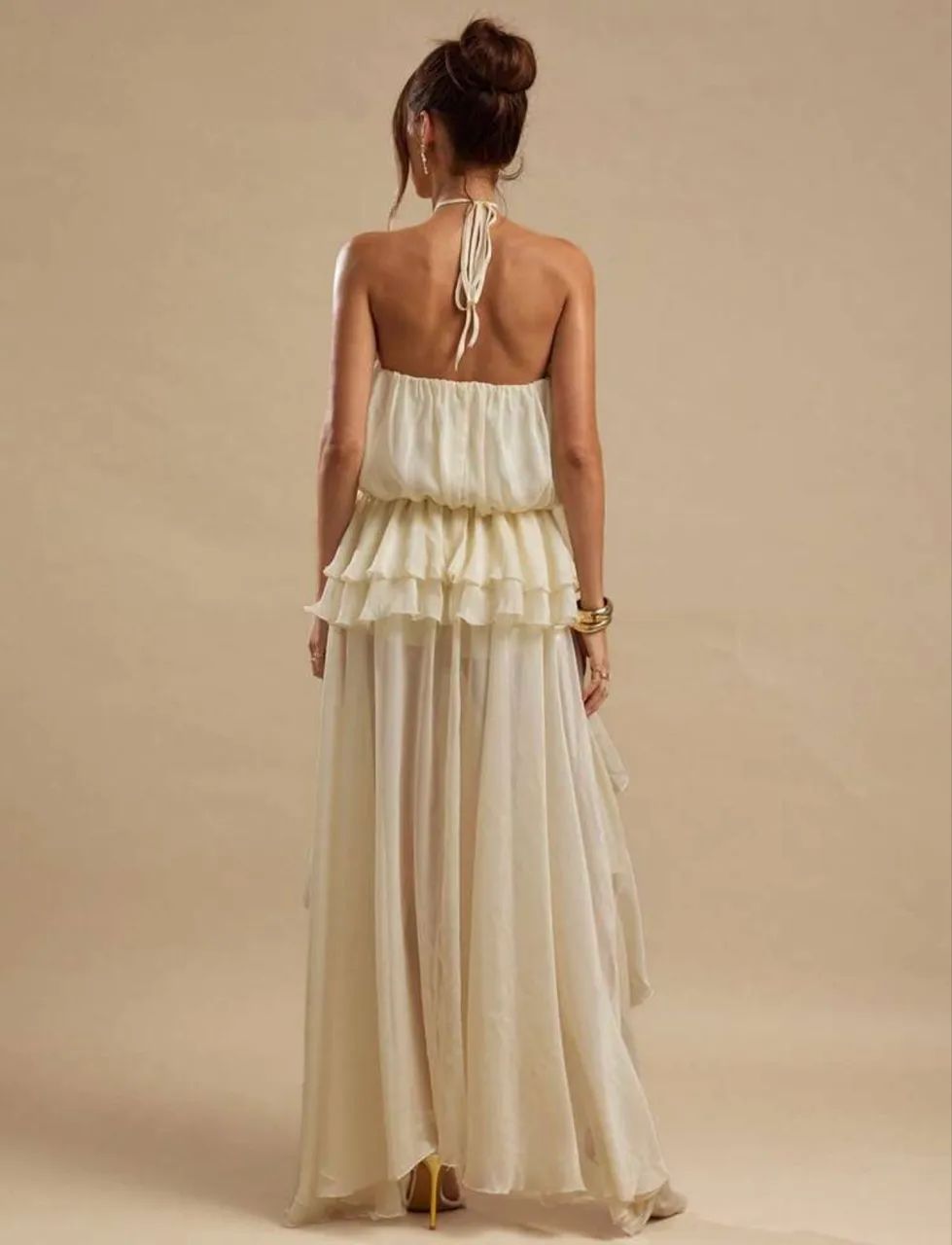 Vestido elegante cor marfim  - Foto 3