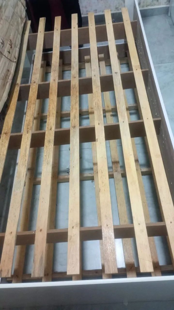 Cama dupla com auxiliar branca semi nova - Foto 5