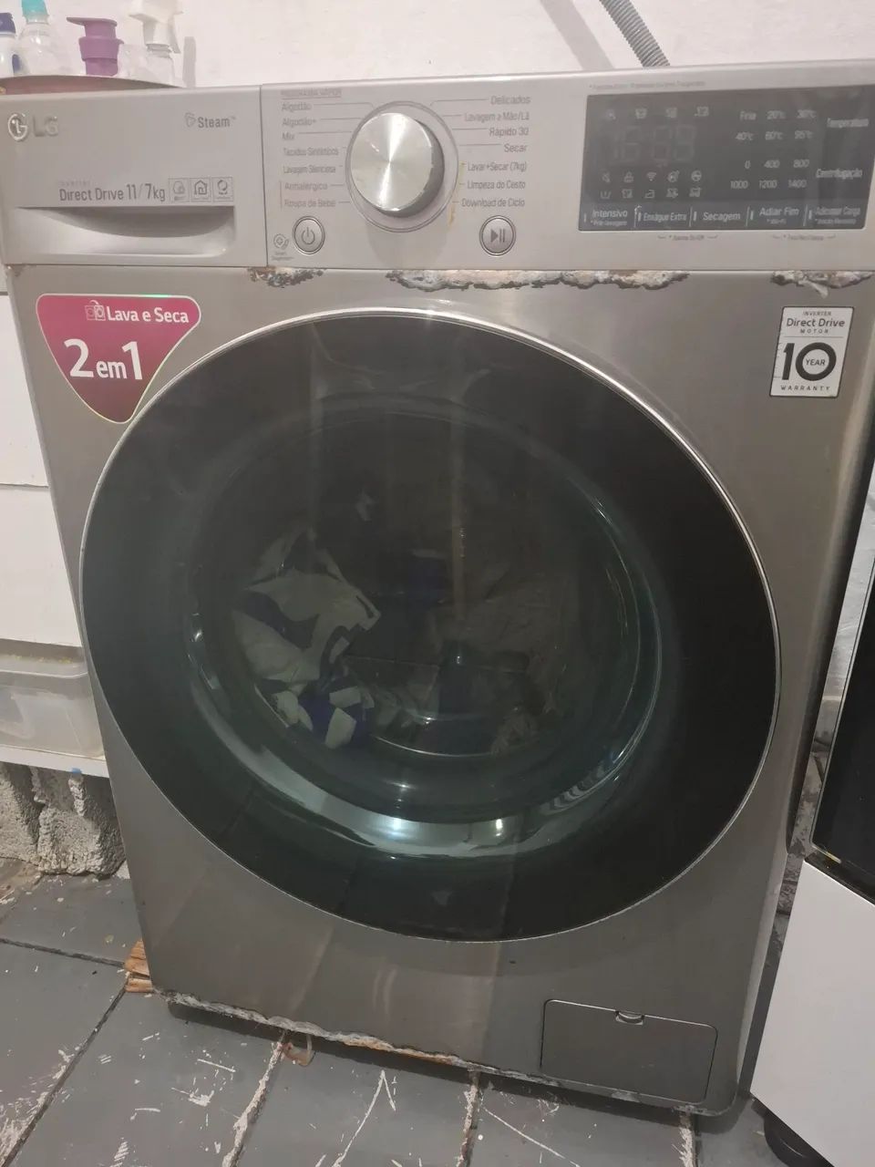 Máquina de lavar e seca LG de 11kgs em bom estado de lavar roupa voltarem  220 - Foto 2