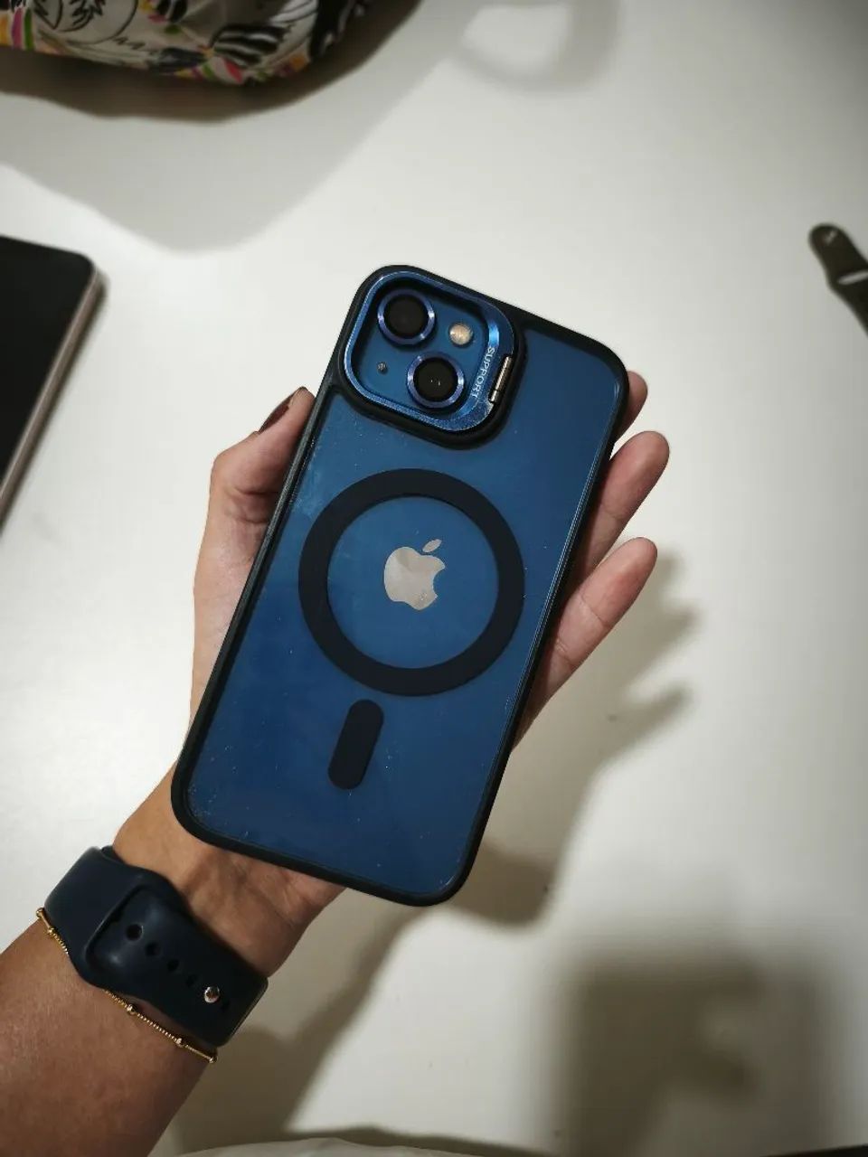 Baixou!!! iPhone 13 Azul + Capa MagSafe | Impecável / Oportunidade / Desapego do Ex - Foto 2