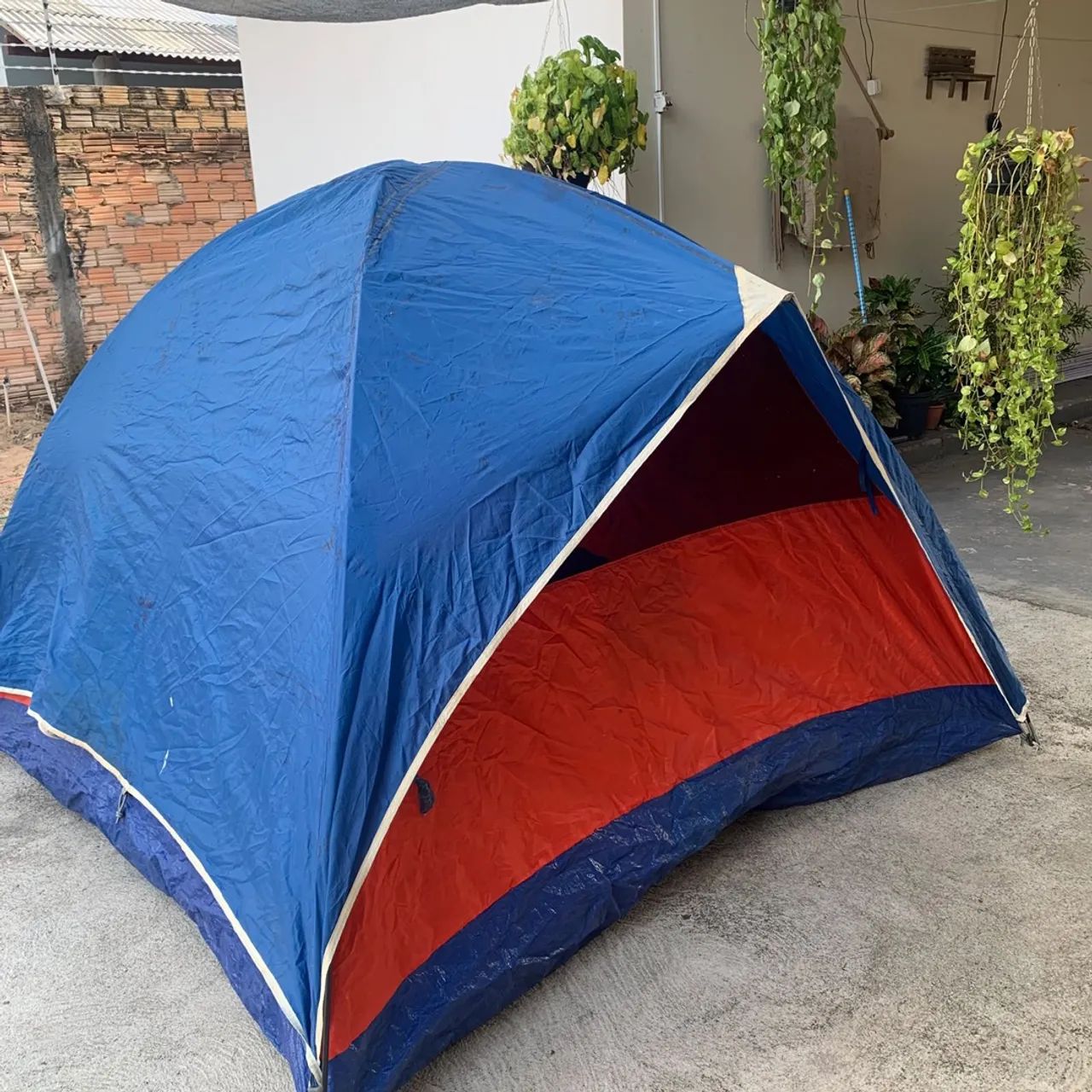 Barraca de Camping Iglu para 3 a 4 Pessoas ? Azul e Vermelha - Foto 2