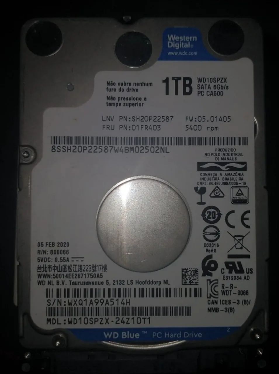 HD WD Blue de 1 TB