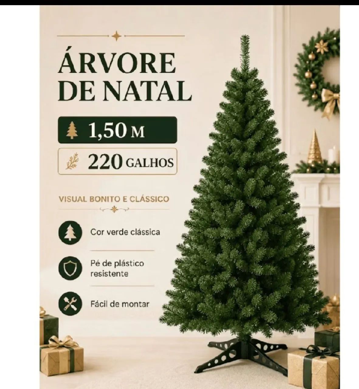 Árvore de natal 1.50 metro  - Foto 3