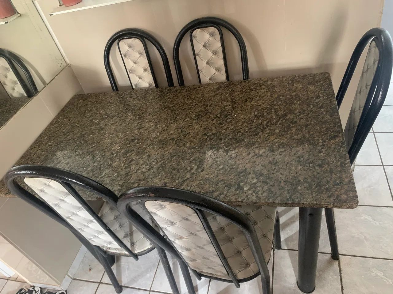 Mesa de mármore 1,40x75 - Foto 3