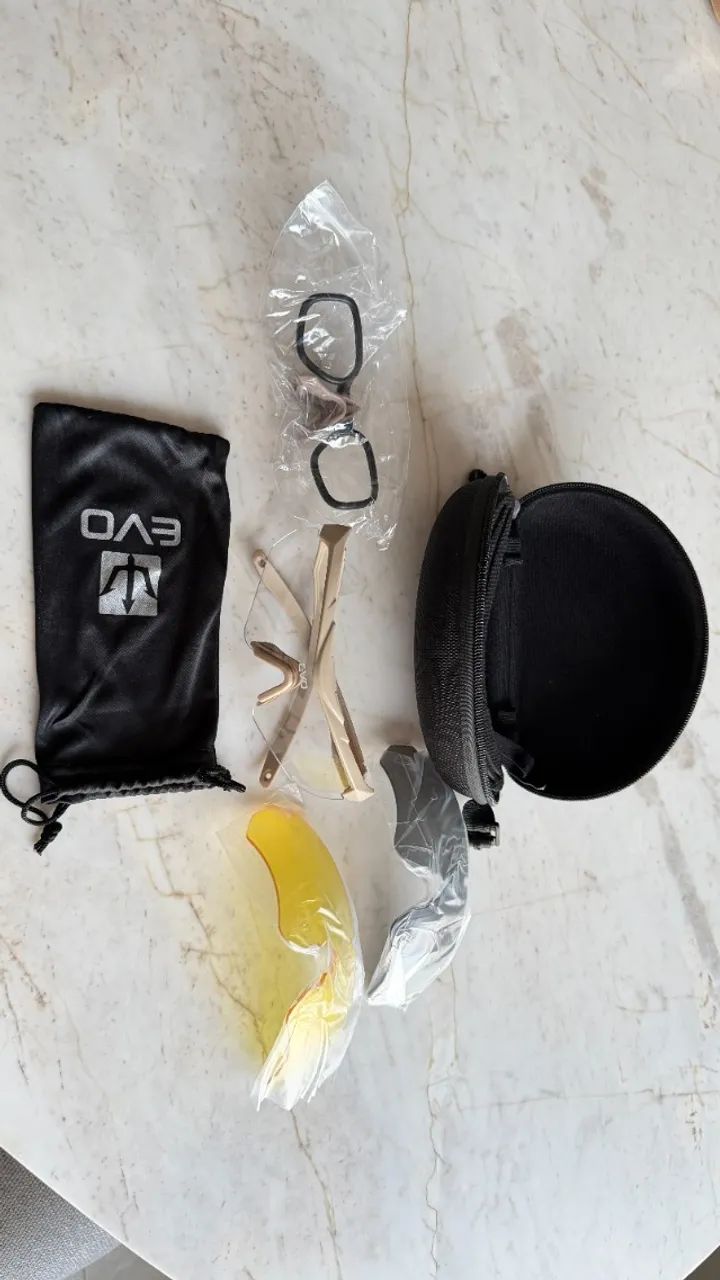 Óculos esportivo EVO com lentes intercambiáveis e estojo - Foto 3