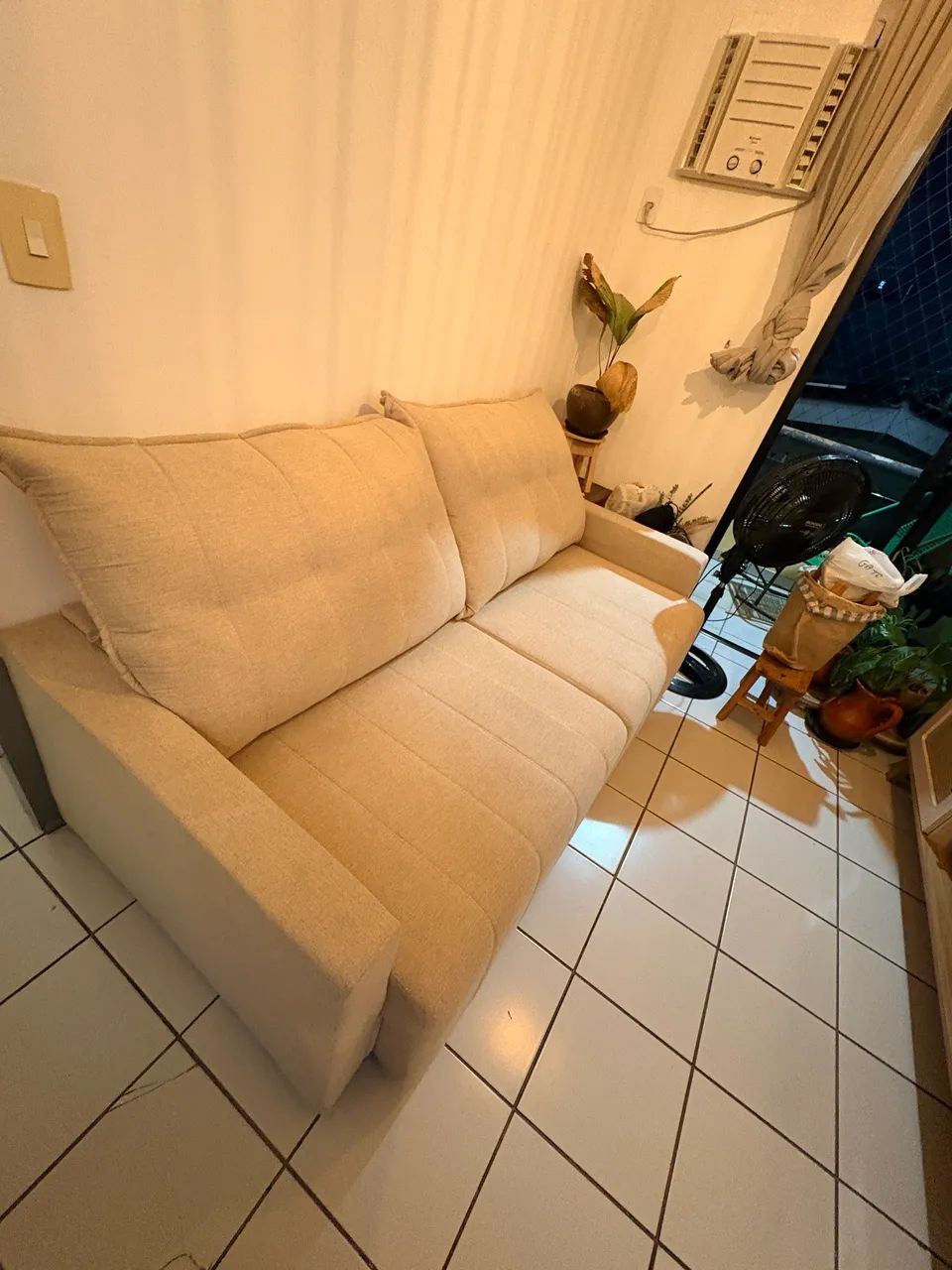 Sofá de Linho, 2 lugares extensível. Feito sob medida. - Foto 4