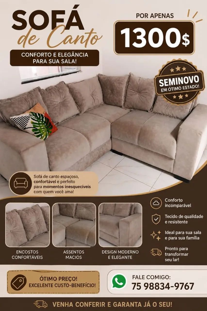 Vende-se sofá seminovo 
