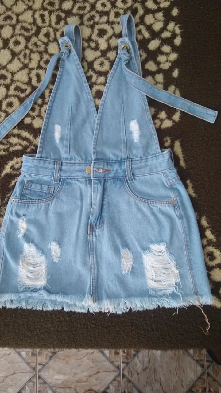 Salopete Jeans da Euphoria Tam 36 - Foto 2