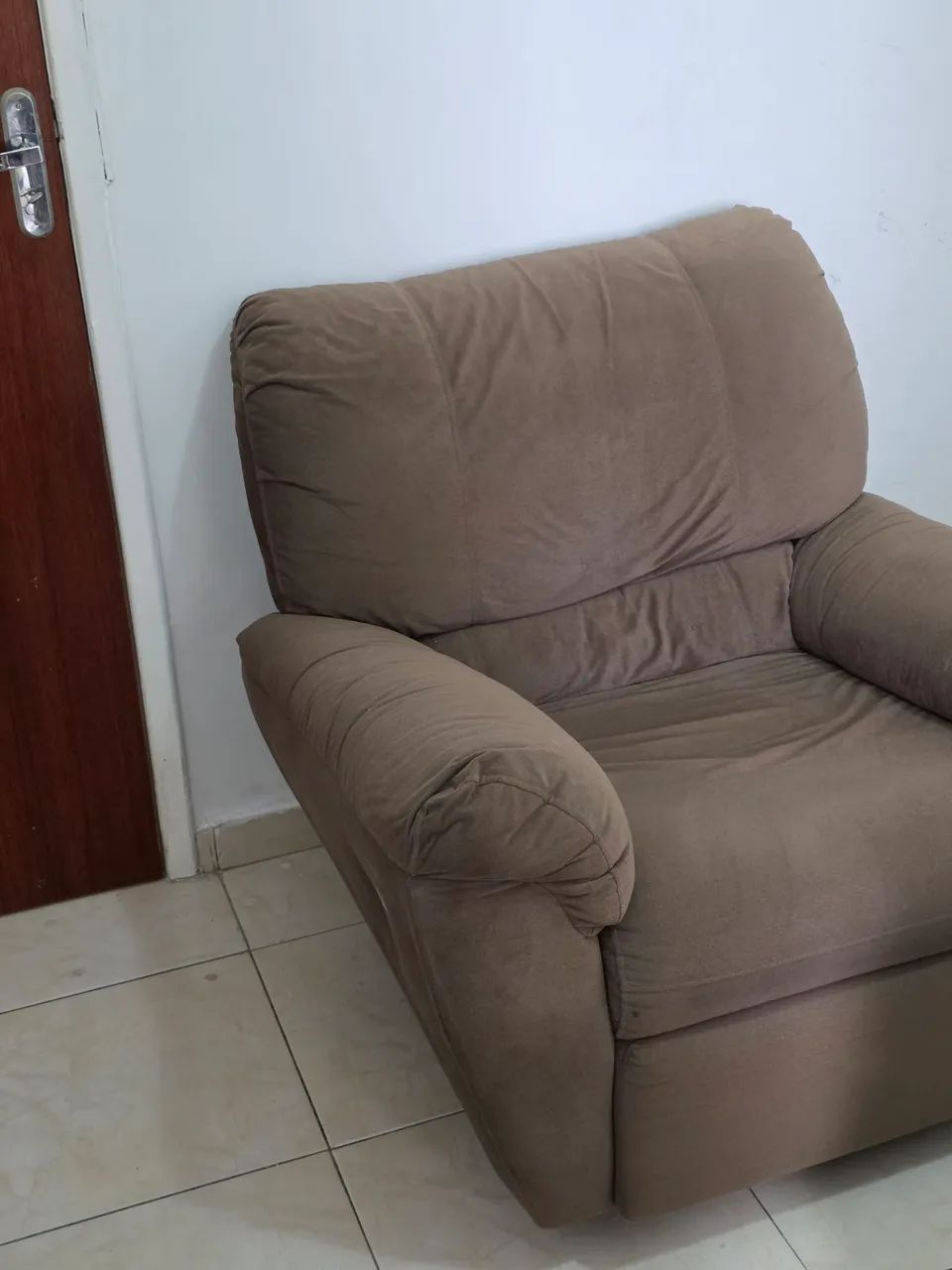 Poltrona do papai Matrix Thor Reclinável em Veludo Marrom - R$800 - Foto 2