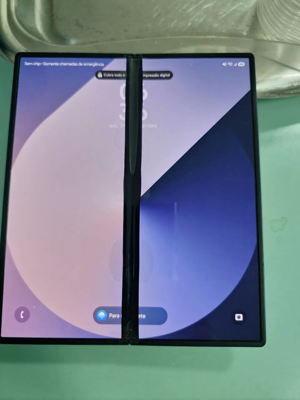 Galaxy Zfold 6 com defeito na tela interna - Foto 2