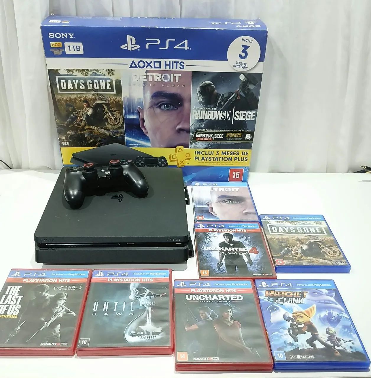 Ps4 slim 1TB com jogos 