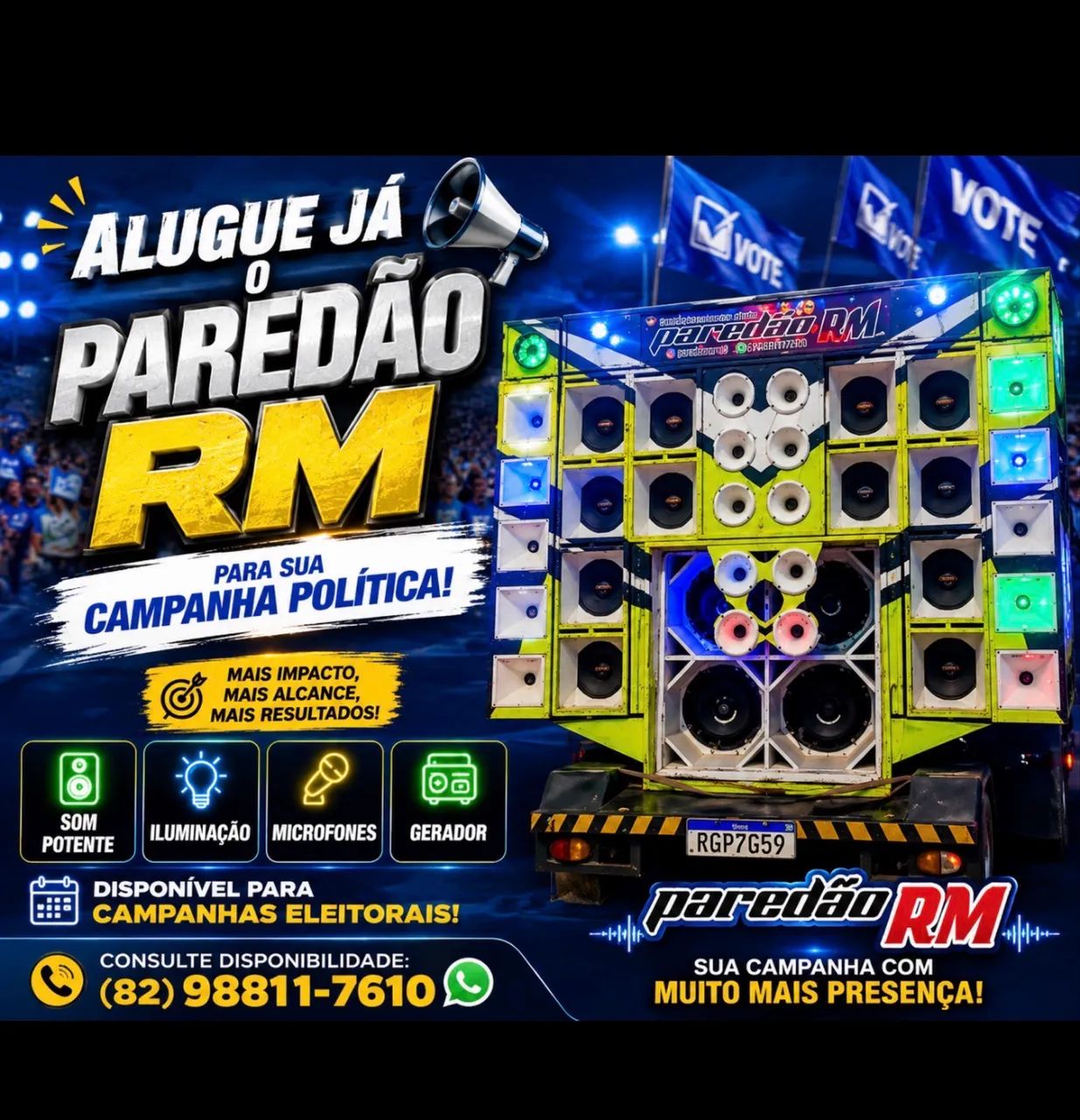 Alugamos paredão de som pra sua campanha eleitoral  - Foto 2