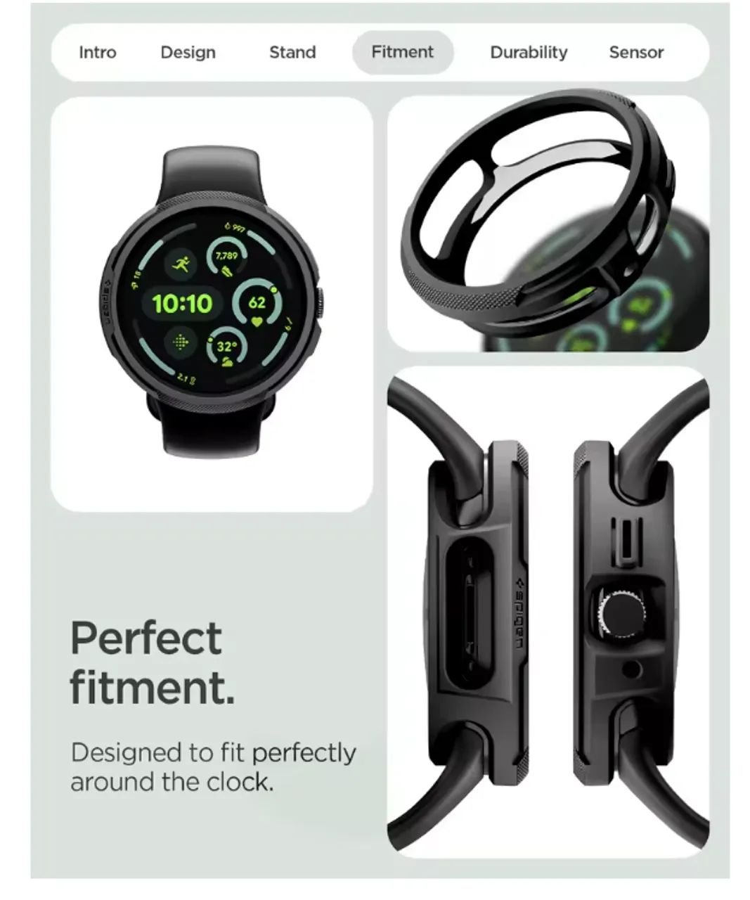 Capa Spigen Liquid Air para Google Pixel Watch 4 (45mm) com suporte de carregamento (V2) - Foto 5