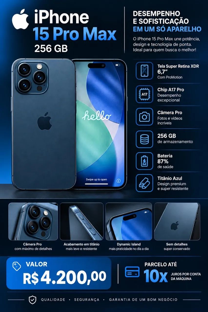 IPHONE 15 PRO MAX 256gb