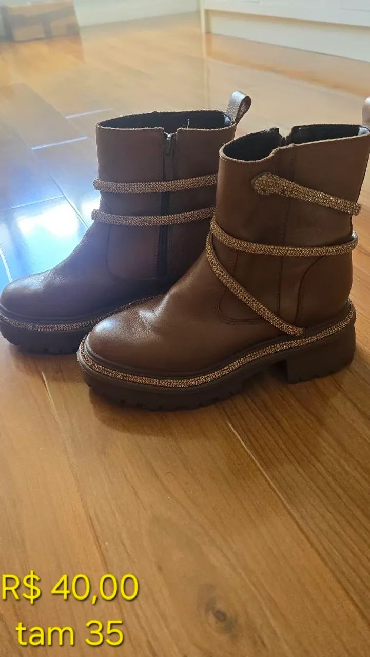 Bota marrom - Foto 3