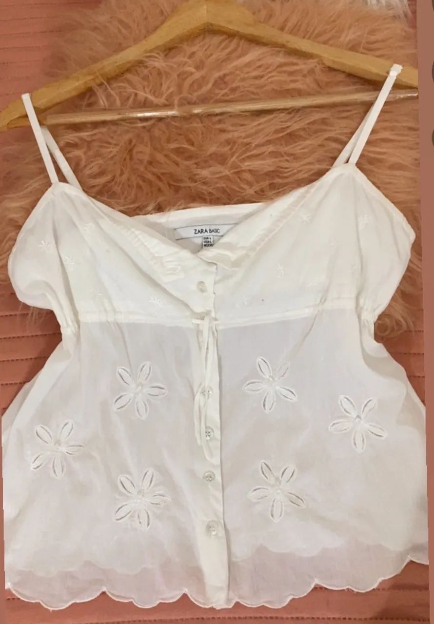 Blusa Zara  alcinha com cristais TAM L - Foto 4