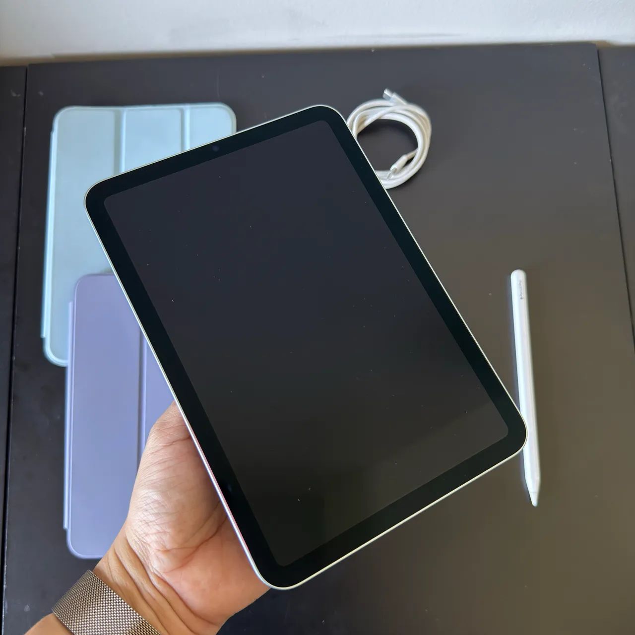iPad mini A17 Pro 17 azul + Apple Pencil Pro - Foto 3