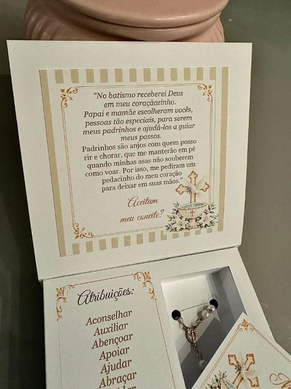 Convite para batizado com brinde - Foto 2