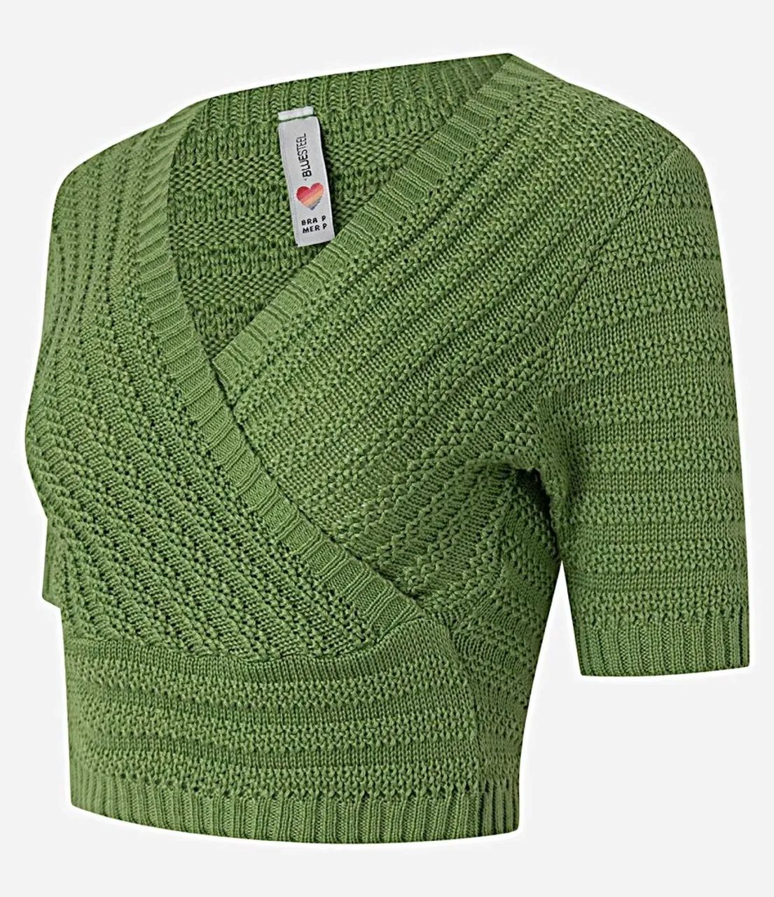 Blusa tricô verde oliva 