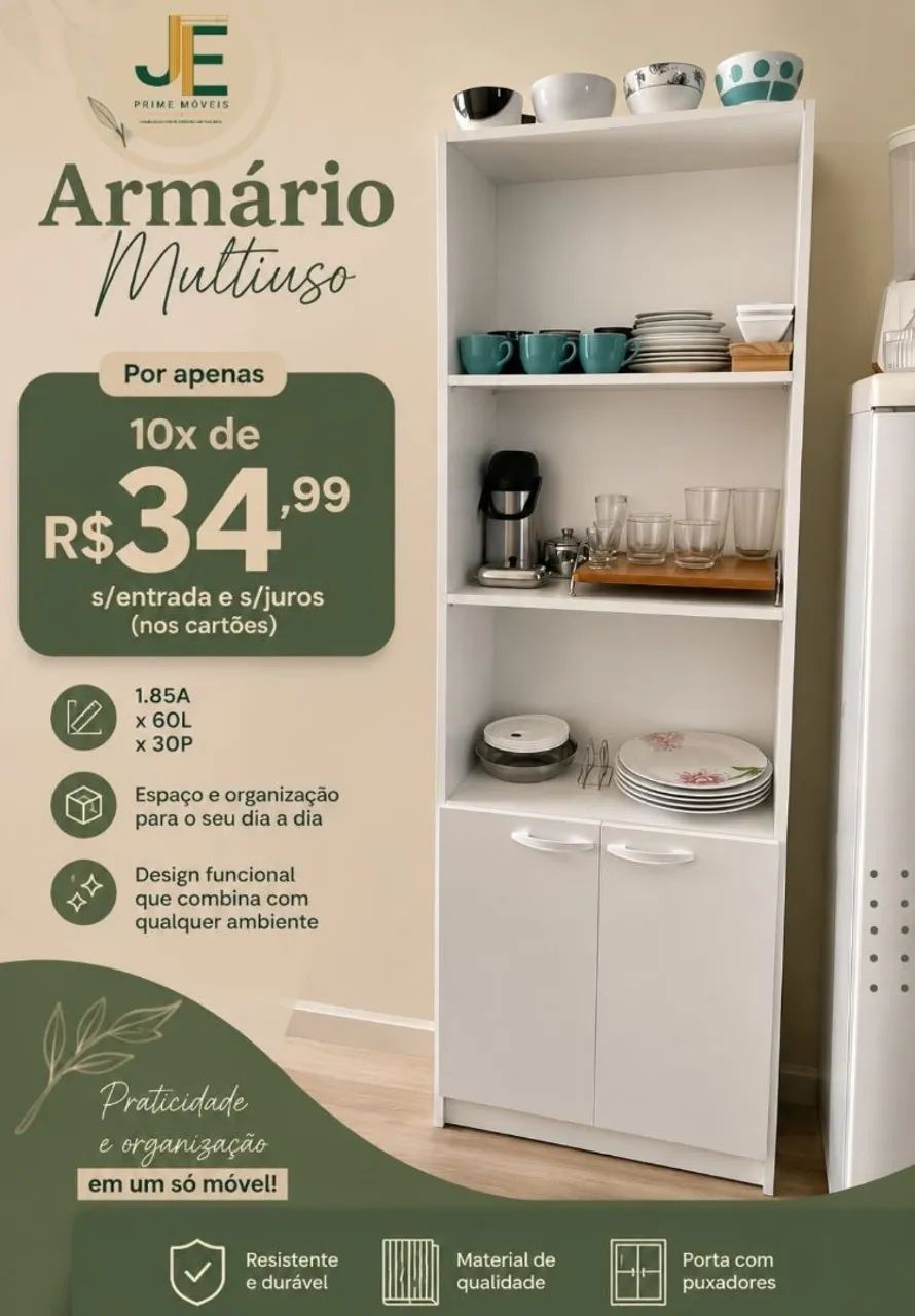 Armário multiuso em mdf