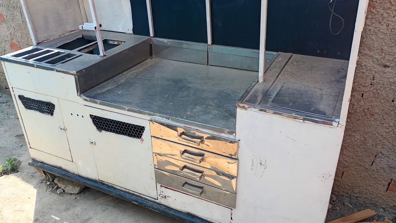 Carrinho de lanche,e uma chapa 