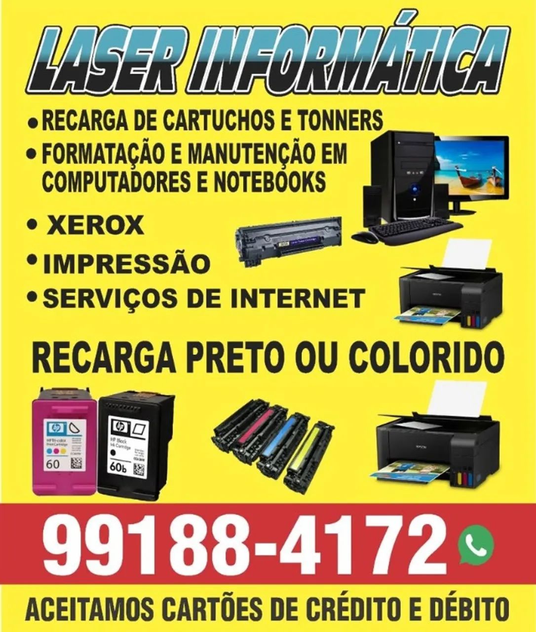 RECARGA DE CARTUCHOS E TONNERS