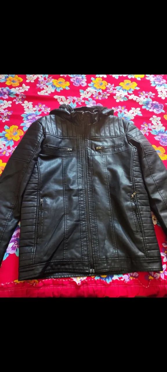 Jaqueta de couro masculino 