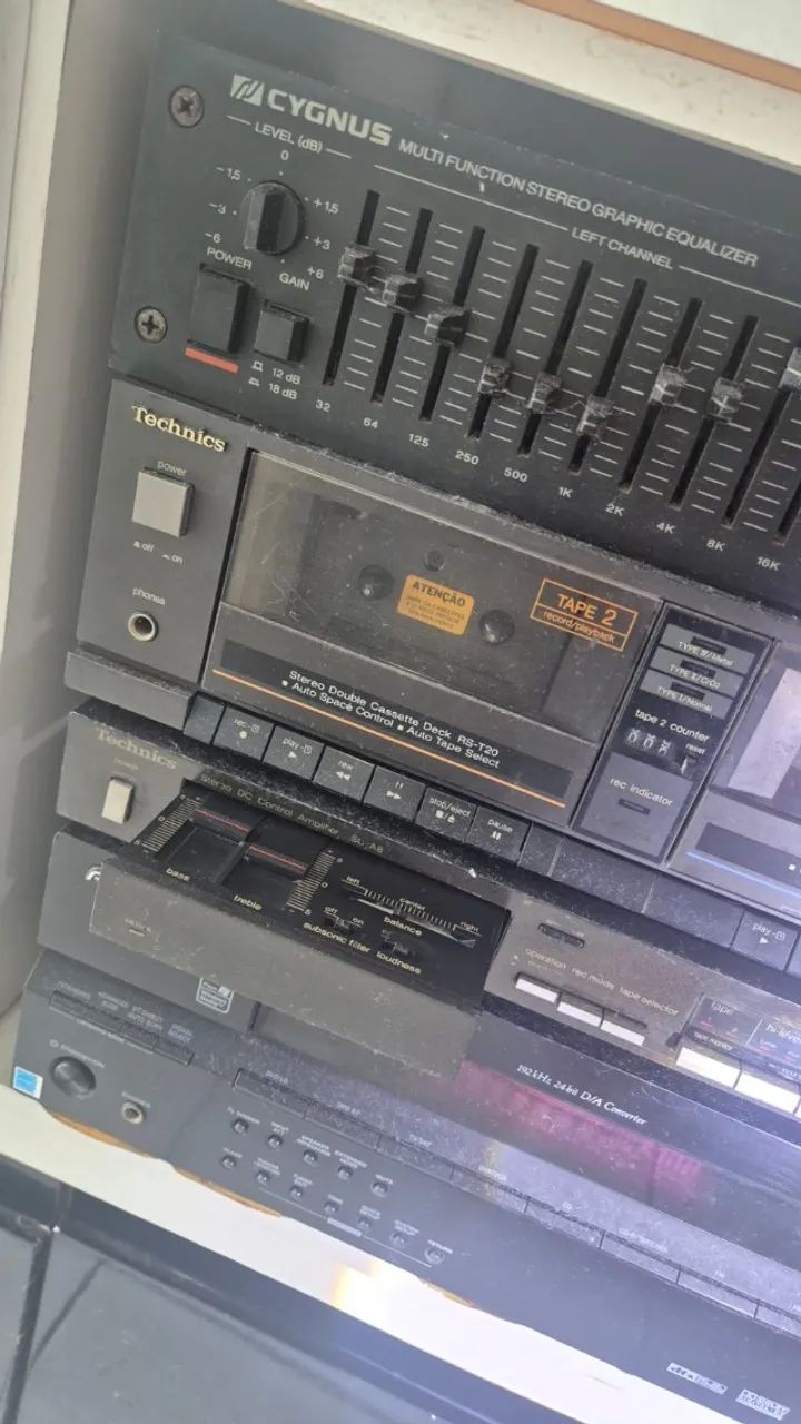 som vintage  85  * technics gradiente cygnus sony receiver equalizador - Foto 4