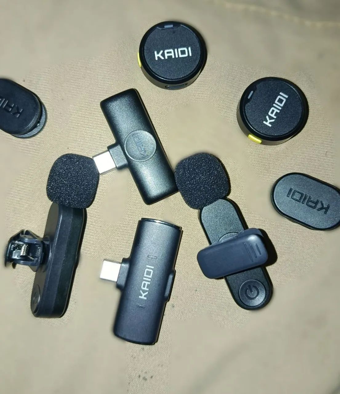2 KIT KAIDI  - FONE BLUETOOTH + MICROFONE DE LAPELA SEM FIO - Foto 5