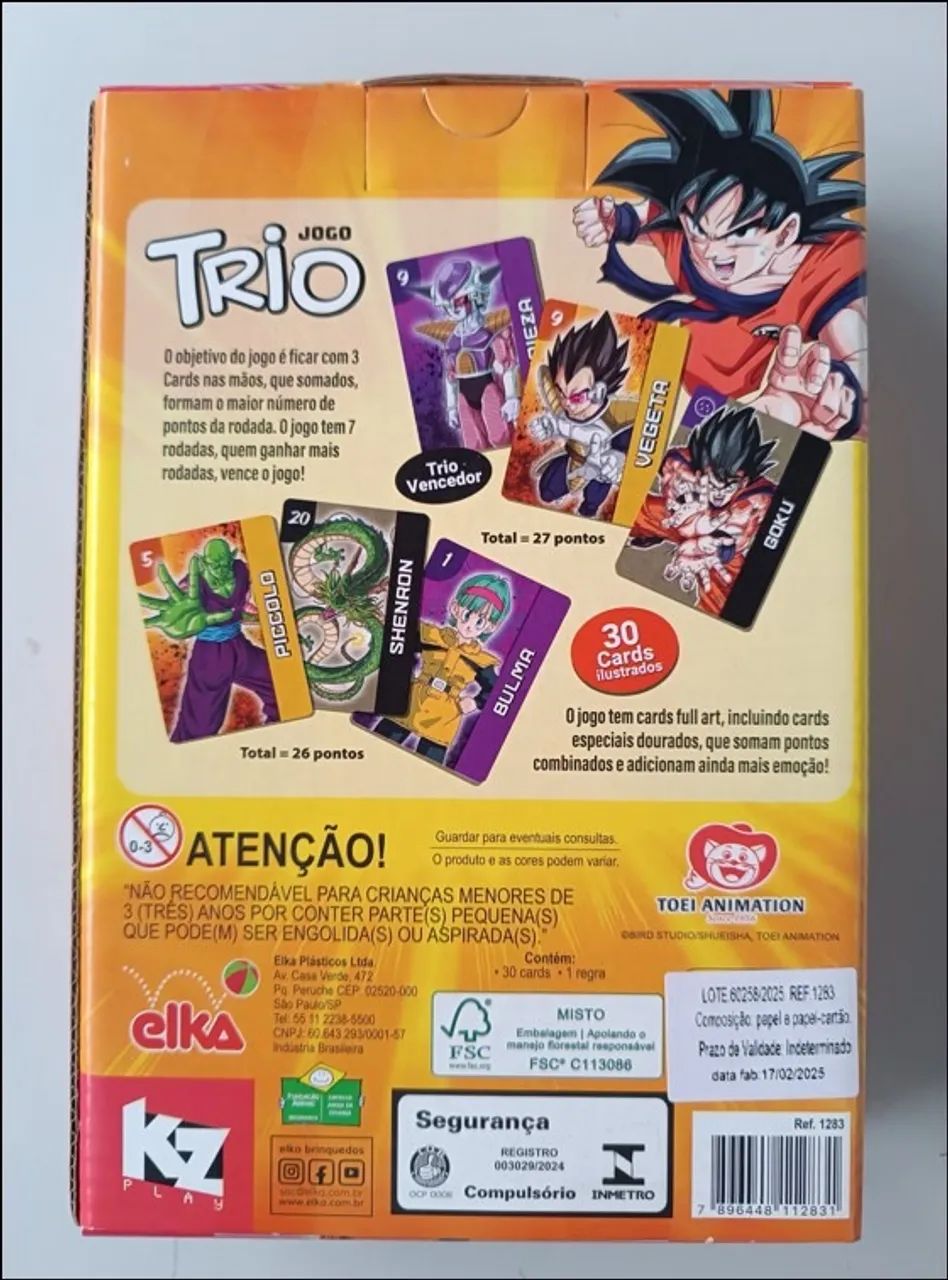 KAZ PERFECT SKILL vol.3 & 4 セット指導DVD Jogo Trio Dragon Ball Z - KZ Play Caixa com 30 Cartas (Novo