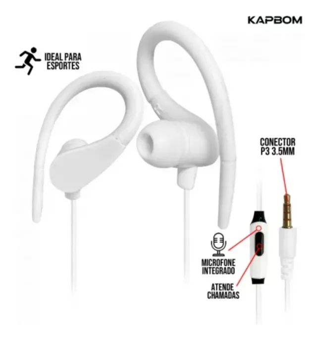 Fone Branco Kapbom Ka-776 Mic, Bass E Sonoridade Premium - Foto 3