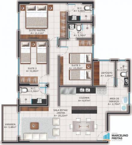 Apartamentos com 85m². Park Brasil Residence, o Melhor na região do Itaperi, ao lado da UE - Foto 15