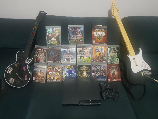 PS3 + Jogos + Guitarras Rock n' Roll - Foto 5