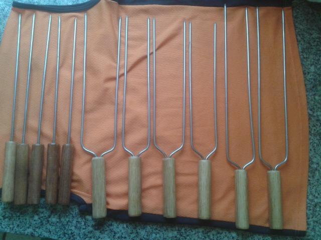 Espetos duplos de inox novos - Foto 5