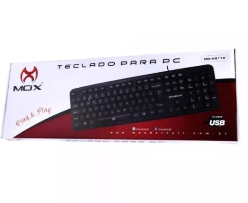 (NOVO) Teclado Para Pc Ou Notebook Com Conexão Usb Mo-kb110 Mox(NOVO)